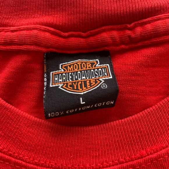 Vintage Red Harley Davidson T Shirt size L - Picture 5 of 5